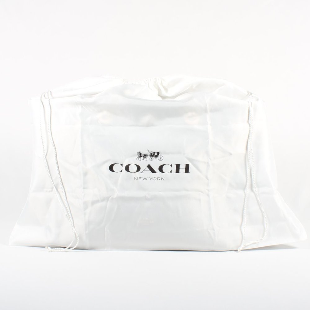 Coach Chain Shoulder Bag Black Leather Tote Purse - Picture 7 of 7